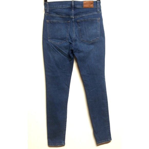 Madewell Jeans 9" Mid Rise Skinny Crop Sz 27 Medium Wash Denim Blue Jeans EUC - Picture 3 of 11